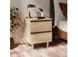 Comodino Con Gambe In Pino Rovere Sonoma 40X35X50 Cm