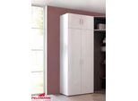 Armadio Armadio Malta Bianco / Bianco Lucido 80 Cm A 2 Ante