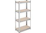 Relaxdays 2X Scaffali Zincati Per Carichi Pesanti, 4 Livelli