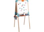 Smoby - Lavagna Doppia In Legno, Lato Magnetico E Lato Gesso, Stabile, Pieghevole, Clip Per Appendere I Disegni, 80 Accessori, Bambini E Bambine Da 3 Anni (7600410401)