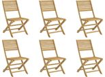 Vidaxl Sedie Da Giardino 6 Pz. Pieghevoli 48,5X61,5X87 Cm In Legno Massiccio Di Acacia