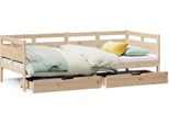 Vidaxl Letto Da Giorno Con Cassetti 80X200 Cm In Legno Di Pino Massiccio