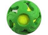 Palla Cane Fantasia In Gomma Con Pallina Da Tennis Verde 5Cm
