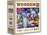 Wooden City Puzzle In Legno Notte New York 1010 Pezzi