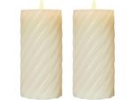 Emos Robuste Candele Di Cera A Led Con Effetto Fiamma, 2 Pezzi, Timer, Per Interni, Bianco Caldo, Alimentate A Batteria (2X Aaa, Non Incluse), DCCV17
