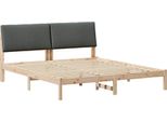 Vidaxl Struttura Letto Marrone E Grigio Scuro 180 X 200 Cm In Legno Di Pino Massiccio