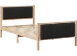 Vidaxl Struttura Letto Marrone E Nera 100 X 200 Cm In Legno Di Pino Massiccio