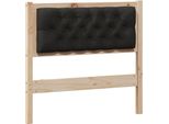 Vidaxl Testiera Altro Marrone E Nero 90 Cm In Legno Di Pino Massiccio
