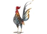 Scultura Di Gallo In Metallo Intagliato, Statua Decorativa In Ferro Per La Casa Del Ponte Del Giardino