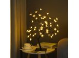 Lampada Da Tavolo Led Per Bonsai, Usb, Natale, Camera Da Letto, Decorazione, Luce Notturna Da Tavolo, Nero, 48 Luci, Sakura