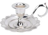 Retro Hand Candle Holder Vintage Handle Stand Zinc Alloy European Style Tavolo Candlelight Home Decoration Argento