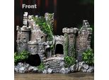 Acquario In Resina, Antico Castello, Decorazione, Vasca, Grotta, Architettura, Allestimento E Abbellimento, Ornamento, Sicuro Per Acquari D'acqua Dolce-Salata