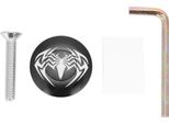 Ragno Nero, Rotondo, Per Attacco Manubrio Mountain Bike, Coperchio Top Cap, Serie Sterzo Bicicletta (Ragno)