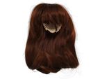 Bambola 1/6 Con Snodo Sferico, Parrucca Con Frange, Fai Da Te, Cuoio Capelluto Simulato, Capelli In Seta Ad Alta Temperatura Per 15,5 - 17 Cm, Marrone Scuro