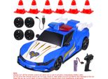 Auto Della Polizia Telecomandata, Giocattolo A Quattro Ruote Motrici Con Luci, Regalo Di Compleanno, Ideale Per Bambini, Ragazzi E Ragazze, Blu
