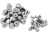 20 Set Di Rivetti A Testa Piatta Da 10 Mm X 7 Mm Per Borse, Scarpe, Abbigliamento, Decorazioni (Argento)