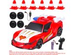 Auto Della Polizia Telecomandata, Giocattolo A Quattro Ruote Motrici Con Luci, Regalo Di Compleanno, Ideale Per Bambini, Ragazzi E Ragazze, Rosso