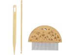 Pettine Da Telaio, Set Professionale Di Aghi In Legno Per Uncinetto Da 4 Mm Per La Realizzazione Di Strumenti Artigianali Fai Da Te, Tipo 1