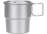 Tazze Da Caffè Impilabili, Tazza Da Campeggio In Titanio, 300 Ml, Manico Pieghevole, Tazza In Metallo Riutilizzabile Per Uso Esterno, Campeggio