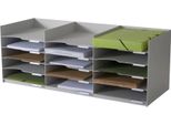 Stazione Di Smistamento Paperflow Cassetta Per Moduli A 15 Scomparti Per Din A4 Grigio