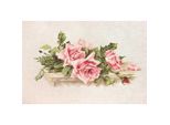 Luca-S Set Per Punto Croce "Rose Rosa"", Schema Contato, 32X17Cm"