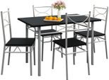 Casaria® Gruppo Di Sedute Paul Set 5 Pezzi Tavolo Da Pranzo Con 4 Sedie Set Di Mobili Per Sala Cucina Soggiorno Salotto Set Da Pranzo Tavoli Sedia