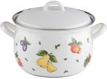 Riess Fruit Garden Pentola Per Carne Con Coperchio 20 Cm 3,5 Litri Smalto