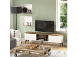 Skye Decor, Egg- Eggzna, Bianco, Colore Noce, Mobili Tv, 53X180X35 Cm, 100% Pannello Di Particelle Rivestito In Melamina