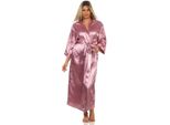 Camicia Da Notte Kimono Lunga Da Donna In Seta, Vestaglia, Erica 2XL