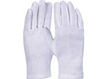 Guanto In Jersey Di Cotone Pro Fit Confezione Da 12 - Guanto Protettivo Traspirante, 100% Cotone, Guanto Antiallergico, Morbido E Aderente - Bianco Puro, Taglia 10