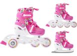 Pattini A Rotelle-Rulli-Pattini Regolabili Smj Sport Combo Hearts 3In1 Led Jr HS-TNK-000011510 Pullunder Smj GrößE: 30-33,