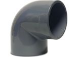 Mega Gomito 90° PVC-U 63 Mm Presa Adesiva 16 Bar, Grigio