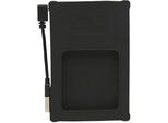 Manhattan 130103 Manhattan GehäUse 6,3Cm Sata Usb 2.0 Silikon Schwarz Retail