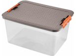 System Box 38 L, 52 X 37 X 27 Cm Coperchio In Rattan, Colori Assortiti