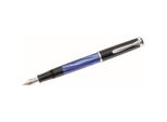 Pelikan 801874 Stilografica Classic M205 - Pennino M, Blu Marmorizzato, Astuccio Pieghevole