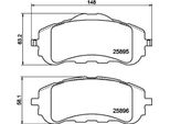 Set Di Pastiglie Freno, Disco Freno Anteriore Hella Per Citroen Opel Peugeot