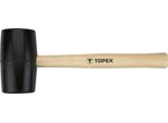 Martello In Gomma 58 Mm/450 G, Manico In Legno 02A344 Topex