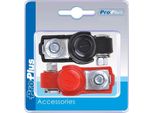 Set Morsetti Batteria (+) E (-) Con Protezione In Plastica Rossa/Nera In Blister