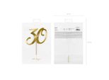 Cake Topper ''30'', Oro, 20,5 Cm