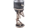 Bicchiere Scheletro Decorazione Festa Halloween Beige-Grigio 18 Cm - Taglia Unica