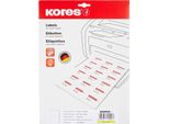 Etichette In Film Kores 210 X 148 Mm Trasparenti 20 Etichette Su 10 Fogli