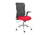 Sedia Minaya Schienale In Rete Nero Sedile Rosso Bali