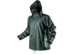 Neo Tools Jacket Pu/Pvc - Giacca Da Lavoro - Softshell Impermeabile Con Cappuccio - Verde - Taglia 3XL