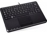 Perixx PERIBOARD-510 H Plus It PERIBOARD-510 H Plus It, Mini Tastiera Usb, Touchpad, Hub, Nero