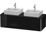 Duravit Xsquare Meuble Sous-Vasque Sur Console Suspendu, Pour Deux Vasques, 4 Tiroirs, 1400X400X548Mm, XS4916B4040, XS4916B4040