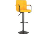 Vidaxl Sgabello Da Bar In Velluto Giallo Senape