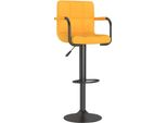 Vidaxl Sgabello Da Bar In Tessuto Giallo Senape