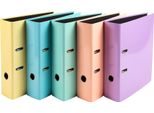 10X Exacompta 53560E Cartelle Aquarel, Din A4, 80 Mm, Colori Assortiti