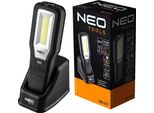 Neo Tools Lampada Da Officina 550 Lm Cob Led + Base + Caricatore