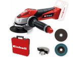 Smerigliatrice Angolare A Batteria Einhell TE-AG 18/115 Li-Soloacc, Power X-Change 18V, Rossa